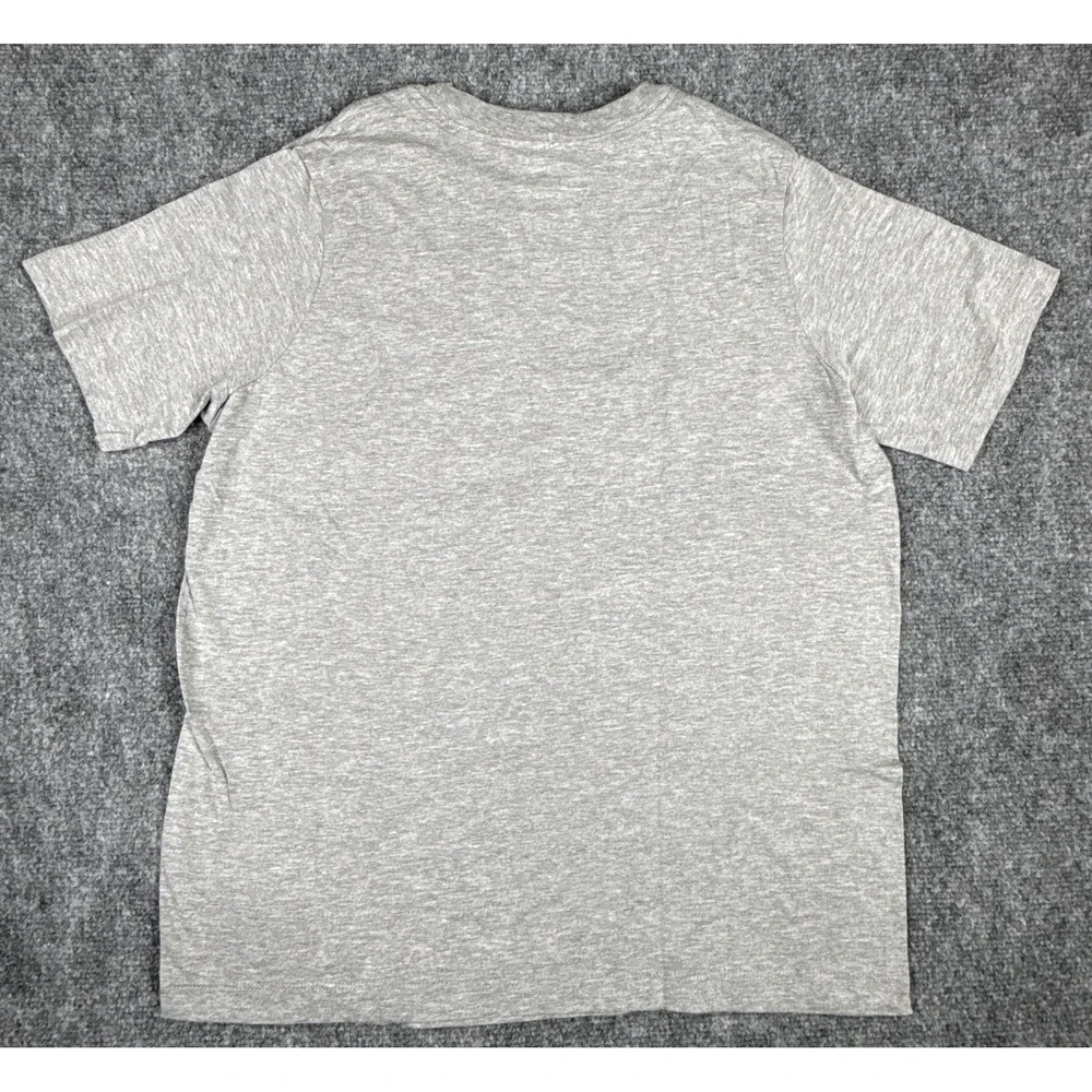 Nike Air Boys Small Grey Gold Reflective Logo Graphic T-Shirt NWT